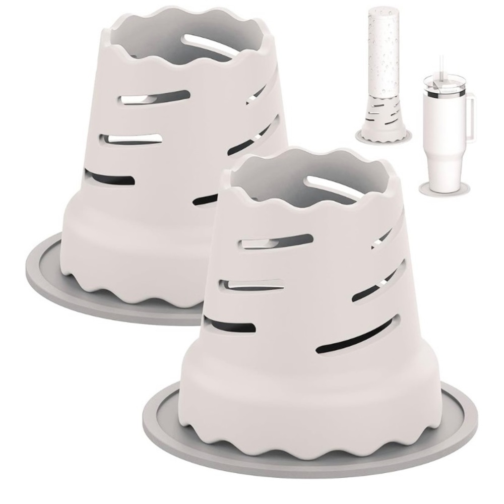 2 Pack Silicone Water Bottle Drying Rack & Coasters from Amazon